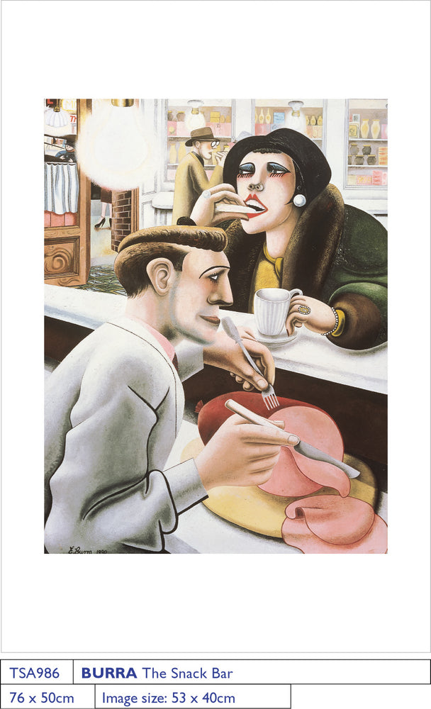 Edward Burra The Snack Bar 1930 60x80cm Art Print