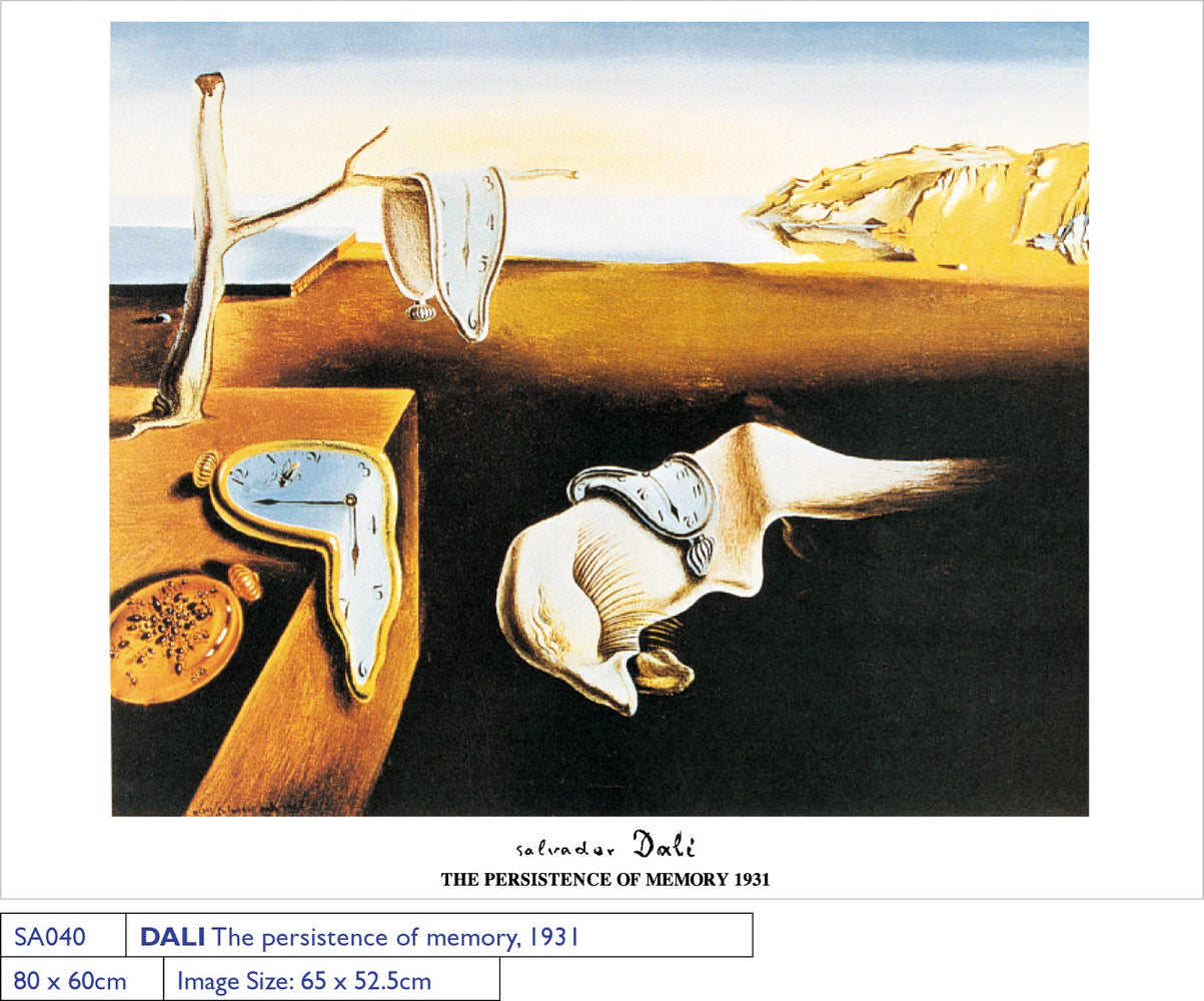 Salvador Dali The Persistence of Memory 1931 60x80cm Art Print