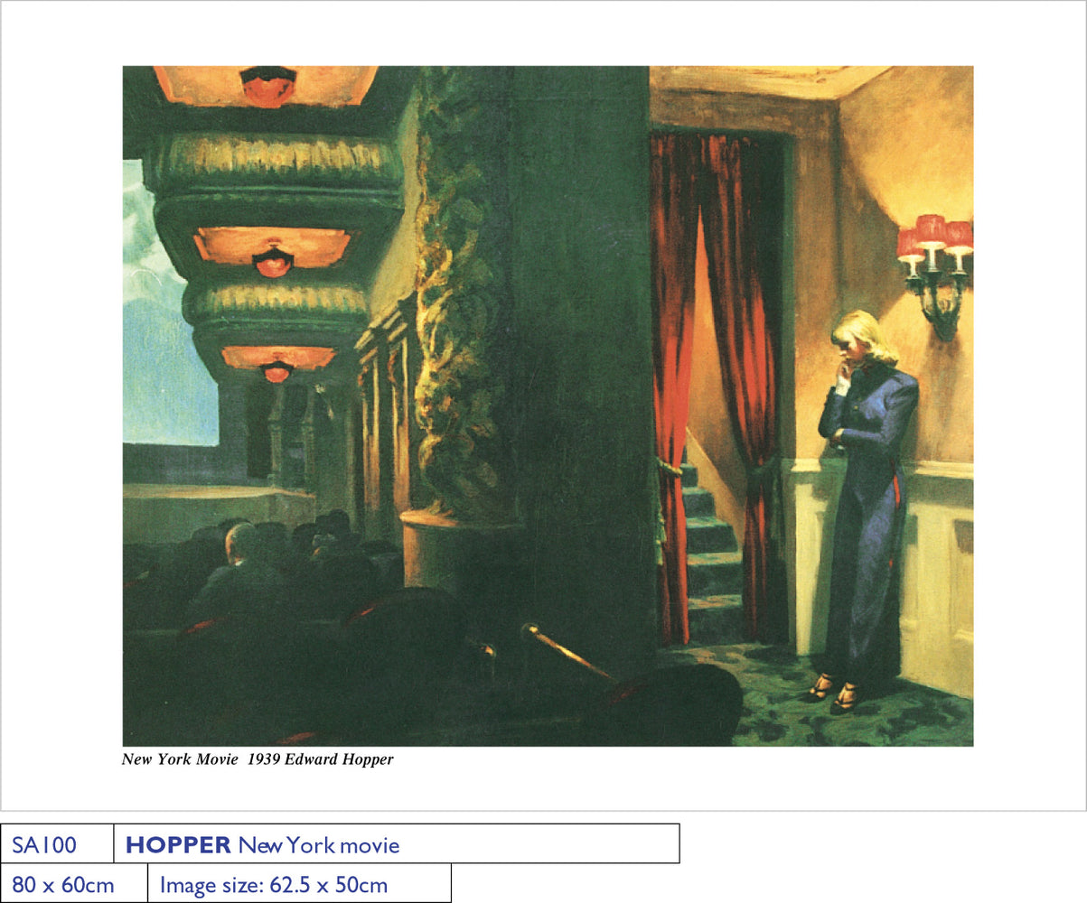 Edward Hopper New York Movie 1939 60x80cm Art Print