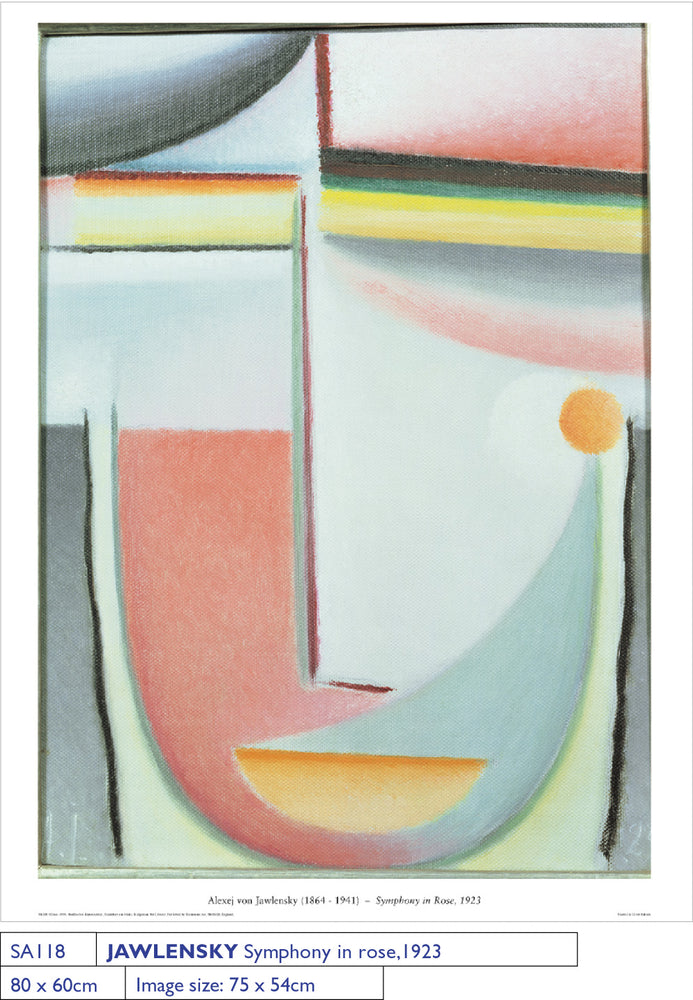 Alexej Von Jawlensky Symphony In Rose 1929 60x80cm Art Print