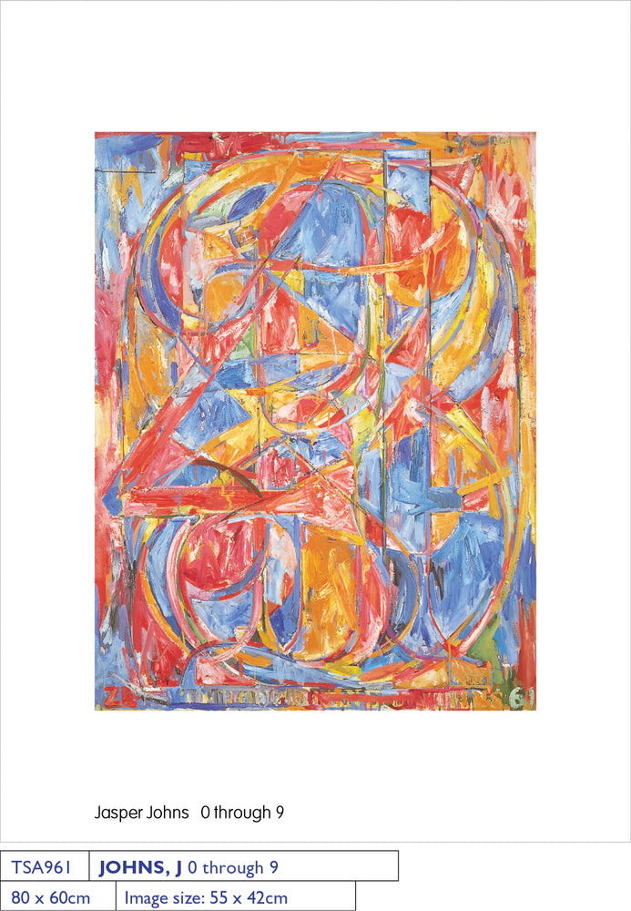Jasper Johns 0 Through 9 1961 60x80cm Art Print