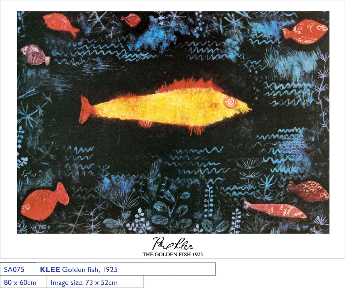 Paul Klee The Golden Fish 1925 60x80cm Art Print