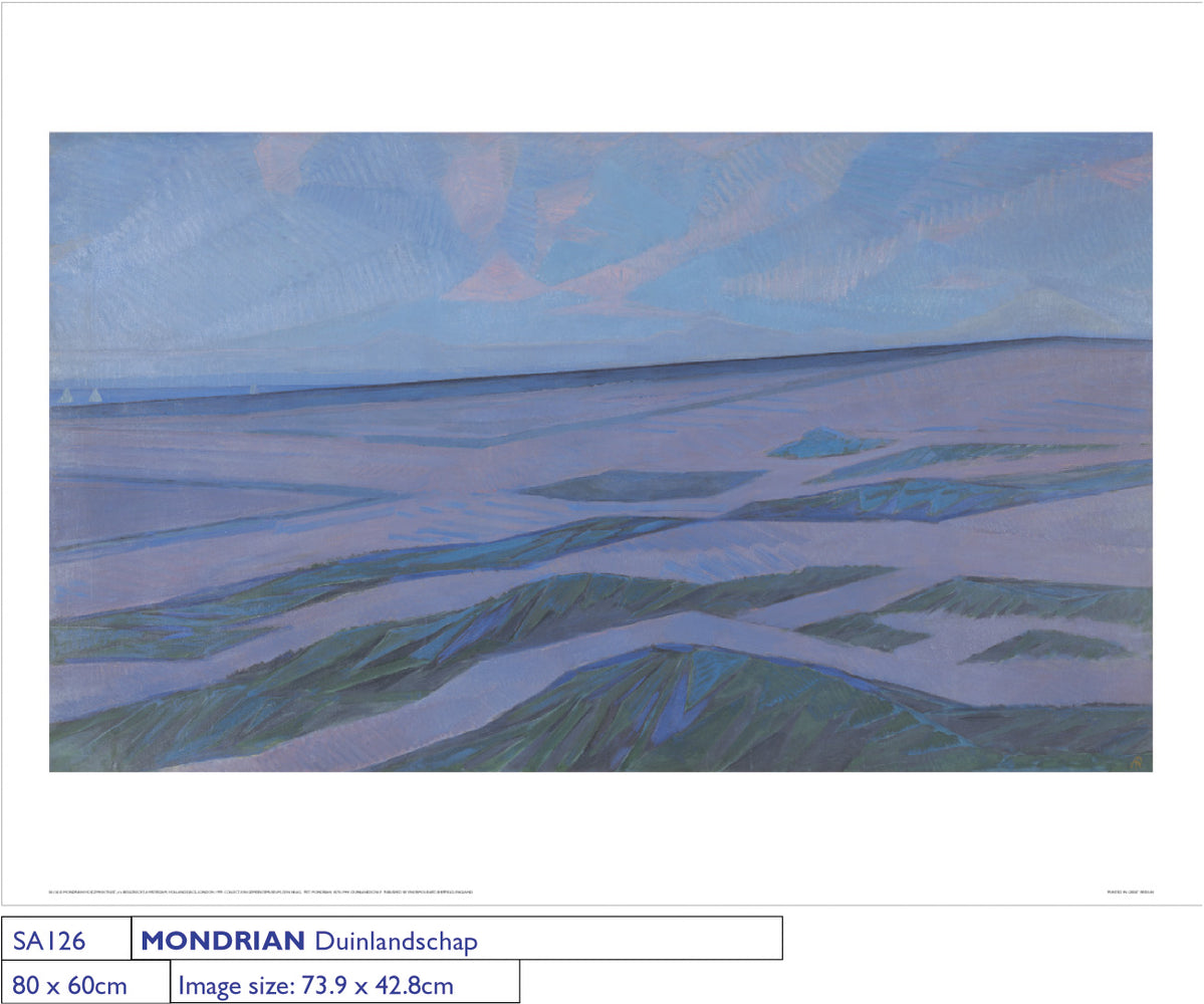 Piet Mondrian Duinlandschap 1910-11 60x80cm Art Print