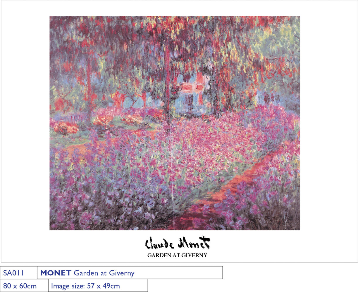Claude Monet The Artist's Garden At Giverny 1900 60x80cm Art Print