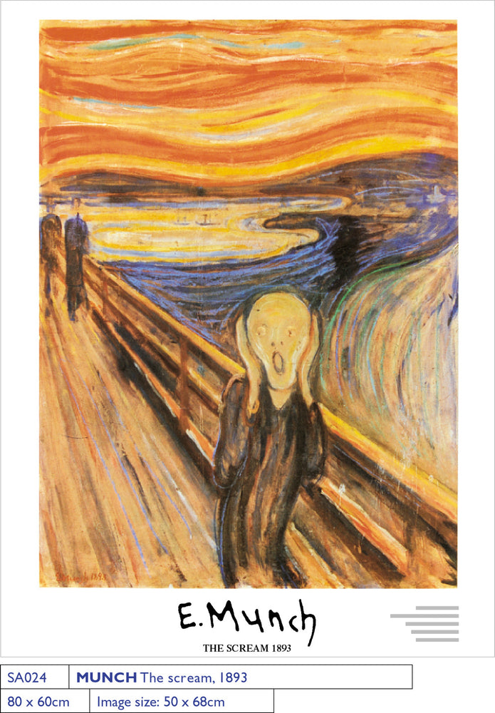 Edvard Munch The Scream 1893 60x80cm Art Print