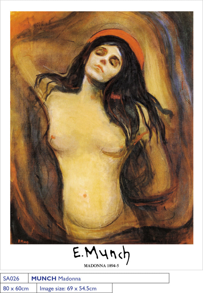 Edvard Munch Madonna 1894-95 60x80cm Art Print