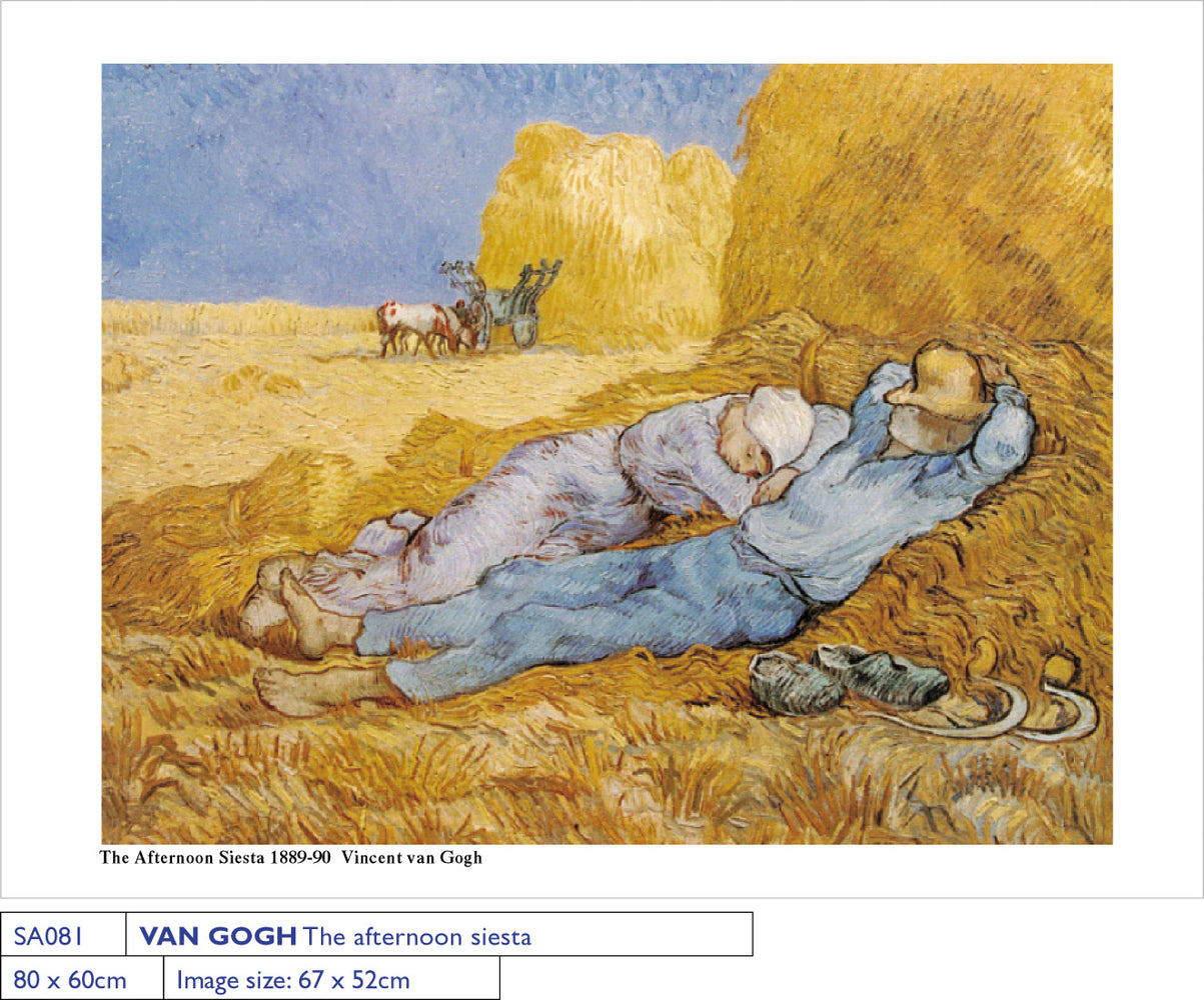 Vincent Van Gogh Afternoon Siesta 1889-90 60x80cm Art Print