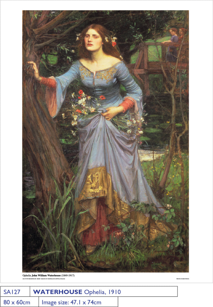 John William Waterhouse Blue Ophelia 1894 60x80cm Art Print