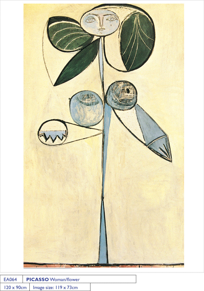 Pablo Picasso Woman Flower 1946 Enormous 90cm x 120cm Quality Art Print
