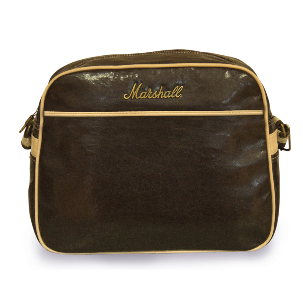 Marshall Amplification Official Licensed Brown Leather Shoulder Bag