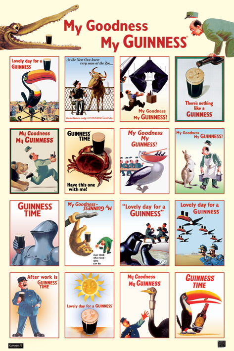 My Goodness My GUINNESS Official Licensed Collage Maxi Poster Blockmount