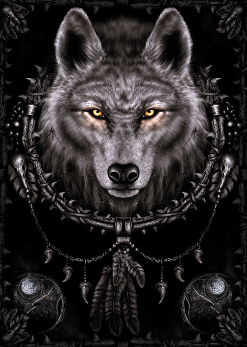 Spiral Wolf Dreams Fantasy Maxi Poster