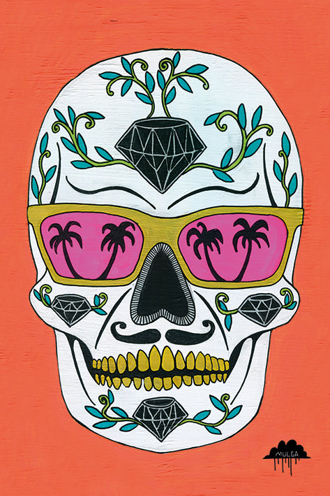 Mulga Schubert The Diamond Sugar Skull Maxi Poster